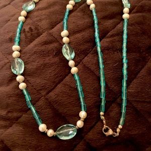 AQUAMARINE & PEARL NECKLACE